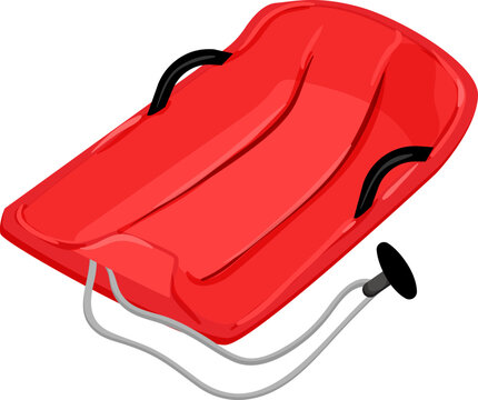 hill sled snow cartoon. hill sled snow sign. isolated symbol vector illustration