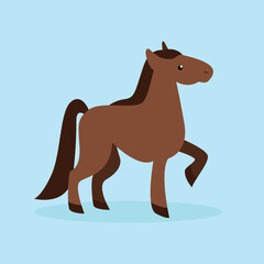 Horse raised front hoof - vector illustration