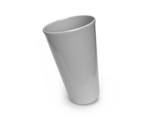 Long Plastic Cup 3D Illustration Mockup Scene