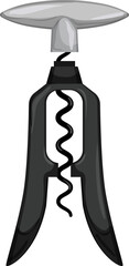bottle corkscrew wine cartoon. bottle corkscrew wine sign. isolated symbol vector illustration