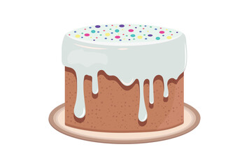 Vector illustration of birthday cake
