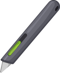 office cutter knife cartoon. office cutter knife sign. isolated symbol vector illustration