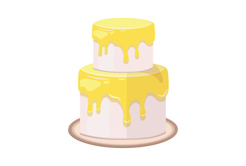 Vector illustration of birthday cake
