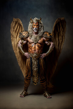 Powerful Warrior Tiger God in Royal customs 