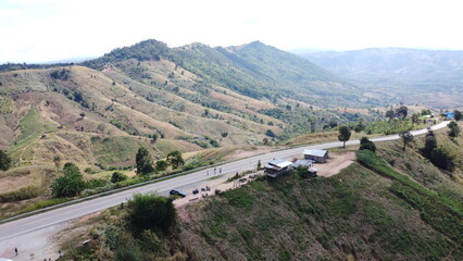 Naklejka premium landscape in the mountains
