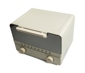 Fototapeta premium Light yellow electric oven isolated on a white background