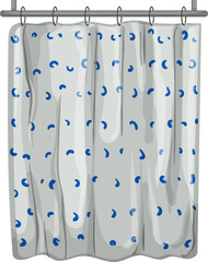 toilet shower bathroom curtain cartoon. toilet shower bathroom curtain sign. isolated symbol vector illustration