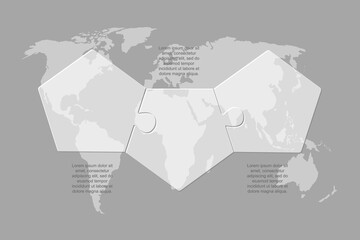 Vector diagram infographic process on 3 steps