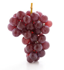 fresh red grapes isolated on a white background