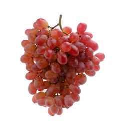 fresh red grapes isolated on a white background
