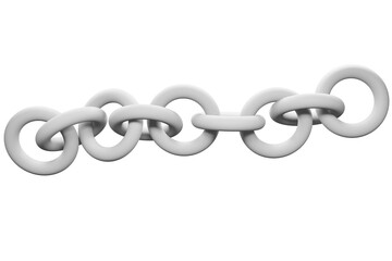 Chain isolated on white background 3D