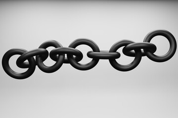 Chain link on white