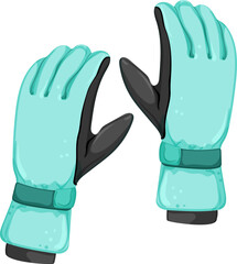 season mittens gloves winter cartoon. season mittens gloves winter sign. isolated symbol vector illustration