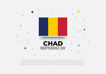 Chad independence day background banner poster celebrated on august 11