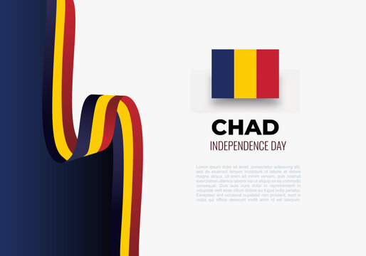 Chad independence day background banner poster celebrated on august 11