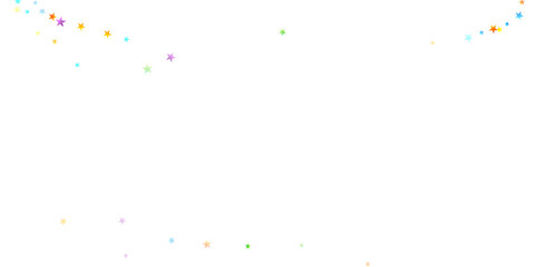 Rainbow Festive Confetti. Carnival Star Falling.