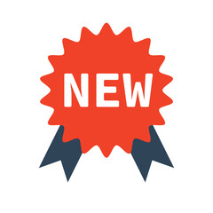 NEW badge icon. New product and new launche. Vector.