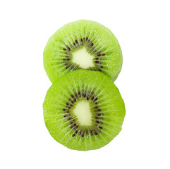 Fototapeta na wymiar Slice of kiwi fruit isolated on transparent png