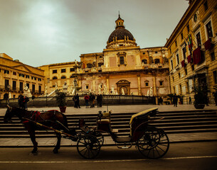 Fototapeta premium Piazza Pretoria, Palermo, Sicily