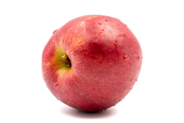 Red Apple isolated on a white background. Clipping Path. Full depth of field. close up