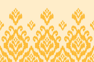 Abstract ethnic ikat background. Geometric seamless pattern in tribal. Fabric Indian style. Design for wallpaper, vector illustration, fabric, clothing, carpet, textile, batik, embroidery.