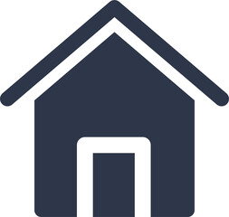 Home icon in black colors. House button illustration.
