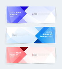 Fototapeta premium Geometric banner design with Vector presentation template.