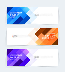 Fototapeta premium Geometric banner design with Vector presentation template.