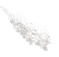 Photo image of falling down snow, heavy big small size snows. Freeze shot on black background isolated overlay. Fluffy White snowflakes splash cloud in mid air. Real Snow high speed shutter