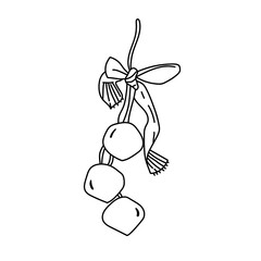 easter egg with ribbon Xmas decoration