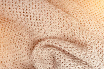 Knitted linen background, fashion backdrop