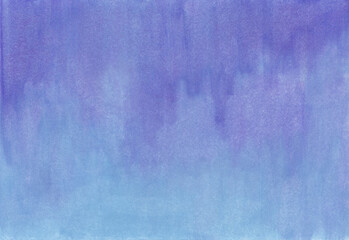和紙に絵の具で色を塗った青と紫のグラデーションの背景素材