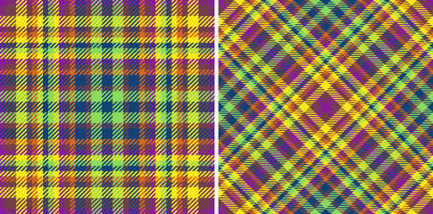 Seamless background vector. Textile fabric plaid. Texture tartan check pattern.