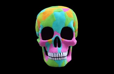 Obraz premium Rainbow Plush Skulls