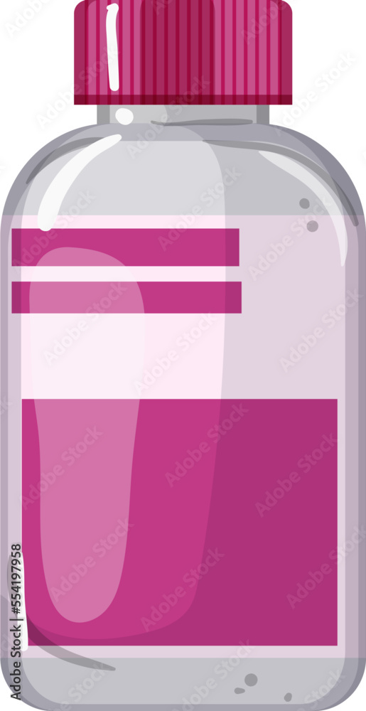 Poster care vitamin bottle cartoon. care vitamin bottle sign. isolated symbol vector illustration