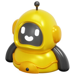 robot 3d render icon illustration
