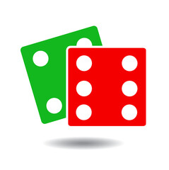 Vector dices on white