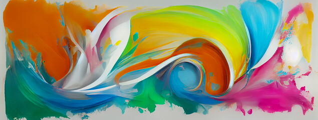 Spectacular Abstract Colorful Watercolor Pattern. Digital art graphic with white background.