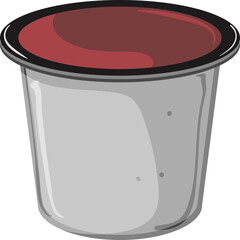 drink capsule coffee cartoon. drink capsule coffee sign. isolated symbol vector illustration