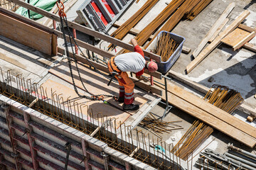 Baustelle für Wohnungsbau, Luzern, Schweiz