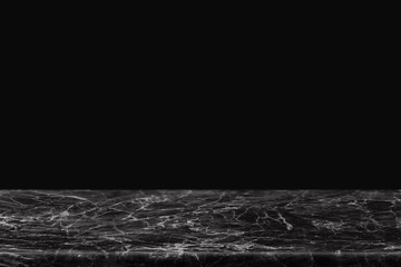 black marble table  texture, product display dark black background