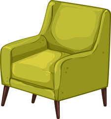 furniture armchair chair cartoon. furniture armchair chair sign. isolated symbol vector illustration