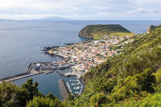 View over the town of Velas on S&atilde;o Jorge island in the Azores