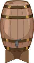 vintage barrel wine cartoon. vintage barrel wine sign. isolated symbol vector illustration