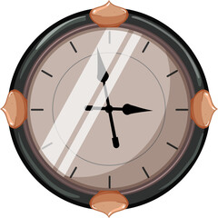 dial clock vintage cartoon. dial clock vintage sign. isolated symbol vector illustration