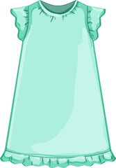 silk sleepshirt girl cartoon. silk sleepshirt girl sign. isolated symbol vector illustration
