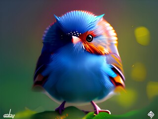 Obraz premium Generative AI.close-up of parrot perching outdoors