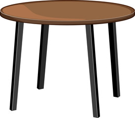 wooden table dining cartoon. wooden table dining sign. isolated symbol vector illustration