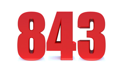 843 number