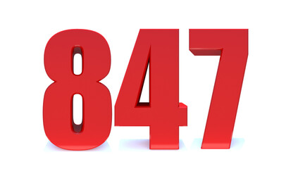 847 number